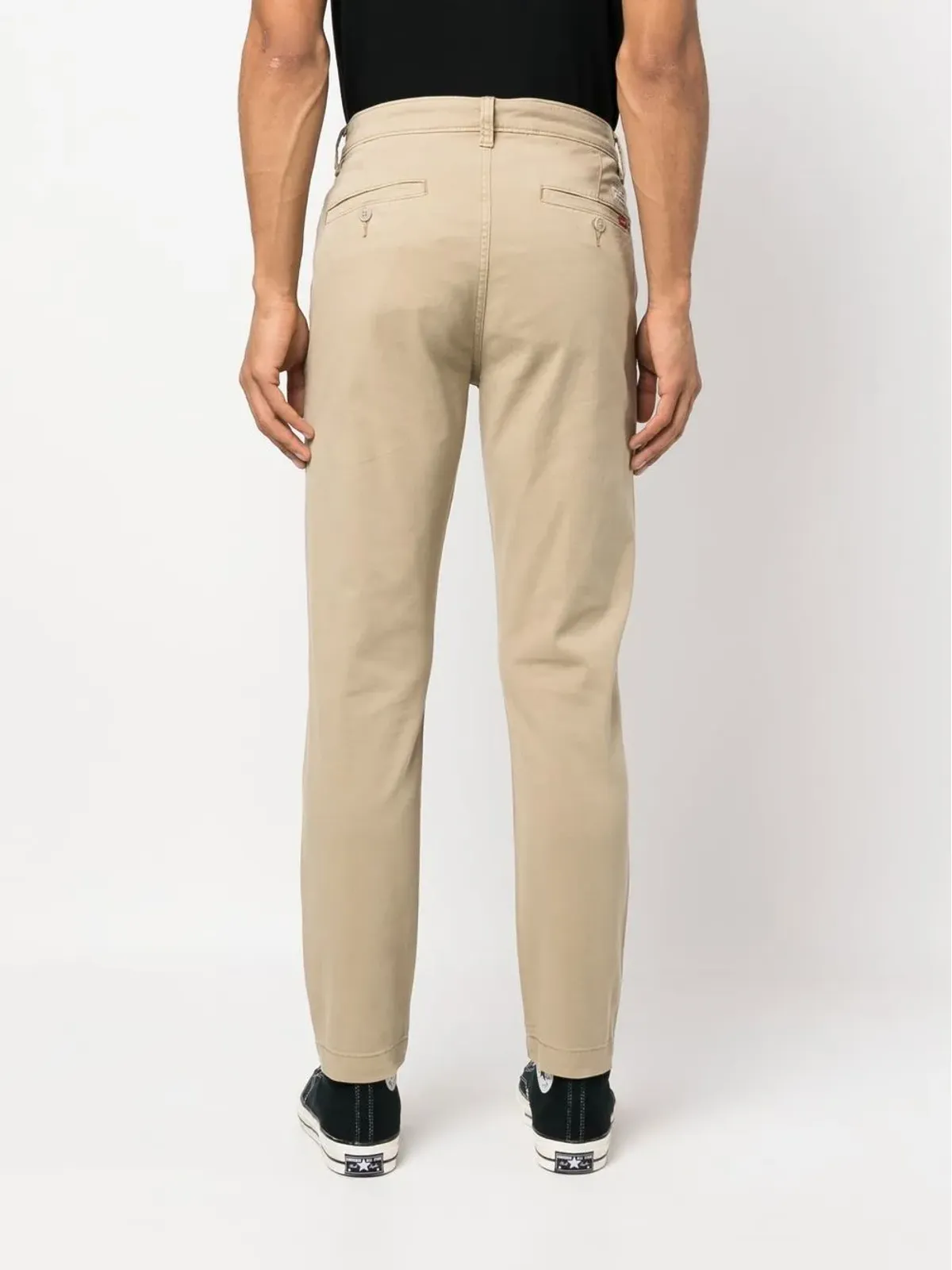 Levi's スリムフィット コットン チノパンツ ブラウン - 画像4