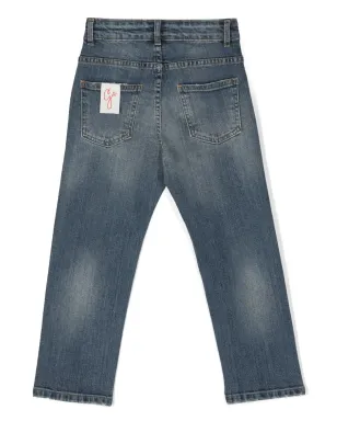 Golden Goose Kids ミッドライズストレートジーンズ - Blue - サムネイル2