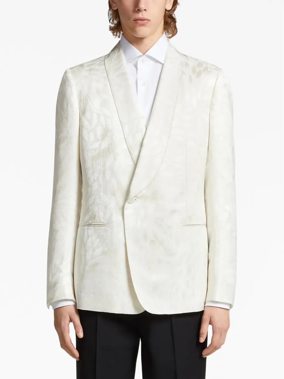 Zegna ジャカード シルクウール イブニングジャケット - 画像3
