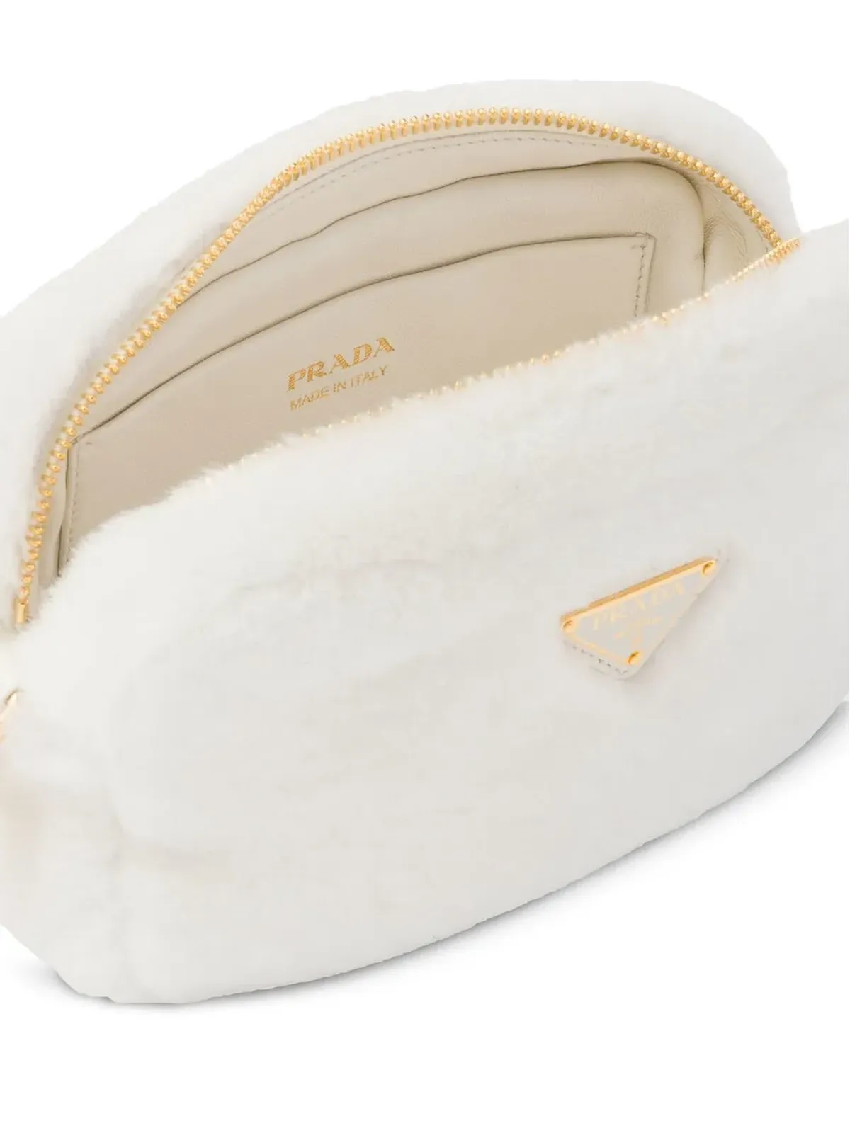 Prada トライアングルプレート付きシアーリングショルダーバッグ - 画像5
