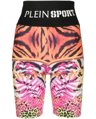 Plein Sport ロゴウエストバンド付きサイクリングショーツ - サムネイル1