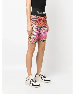 Plein Sport ロゴウエストバンド付きサイクリングショーツ - サムネイル3