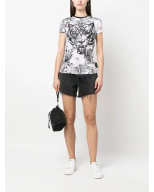 Plein Sport タイガープリント花柄Tシャツ - サムネイル2