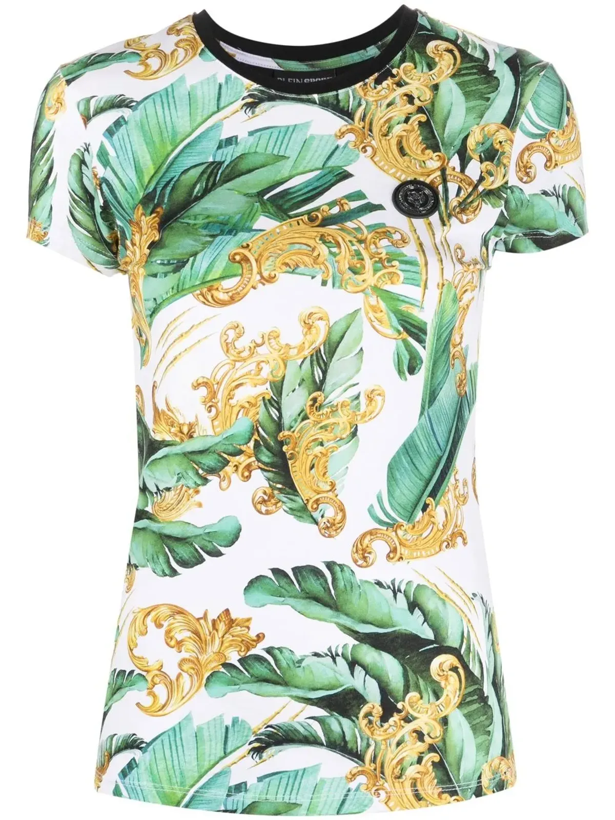 Plein Sport 花柄ロゴプリント Tシャツ - グリーン - 画像1