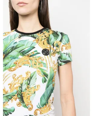 Plein Sport 花柄ロゴプリント Tシャツ - グリーン - サムネイル5
