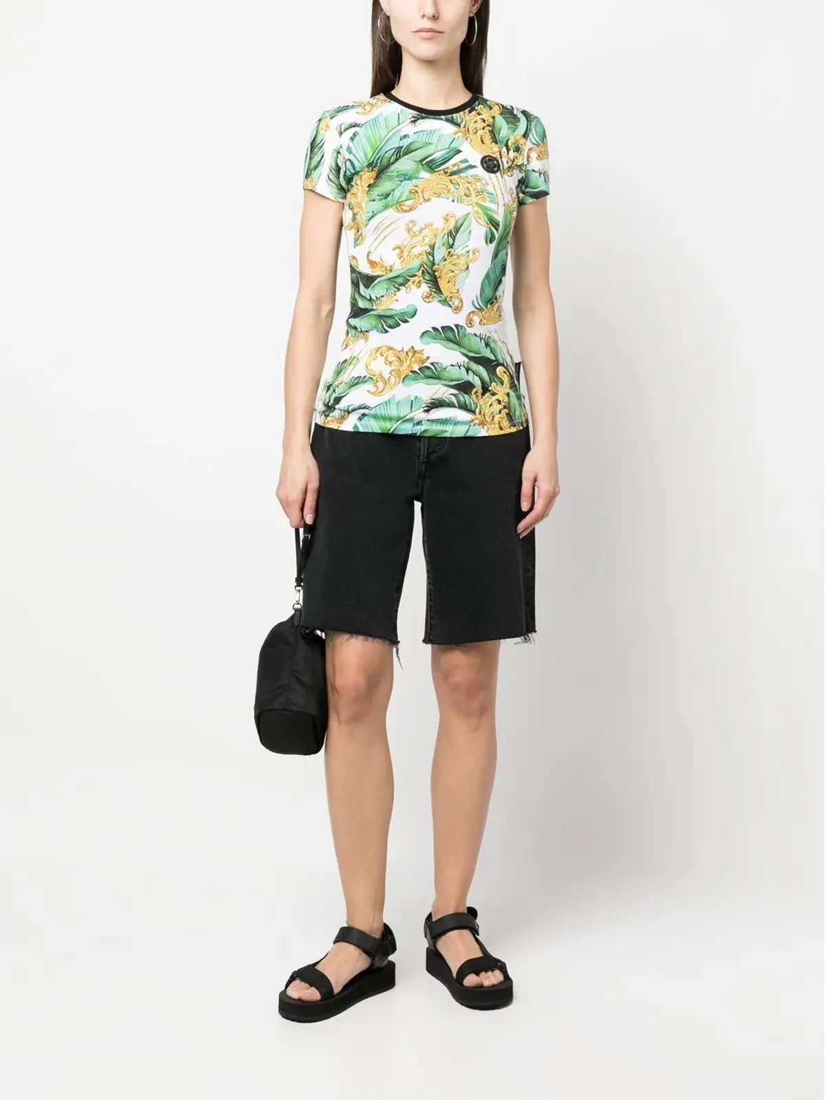 Plein Sport 花柄ロゴプリント Tシャツ - グリーン - 画像2