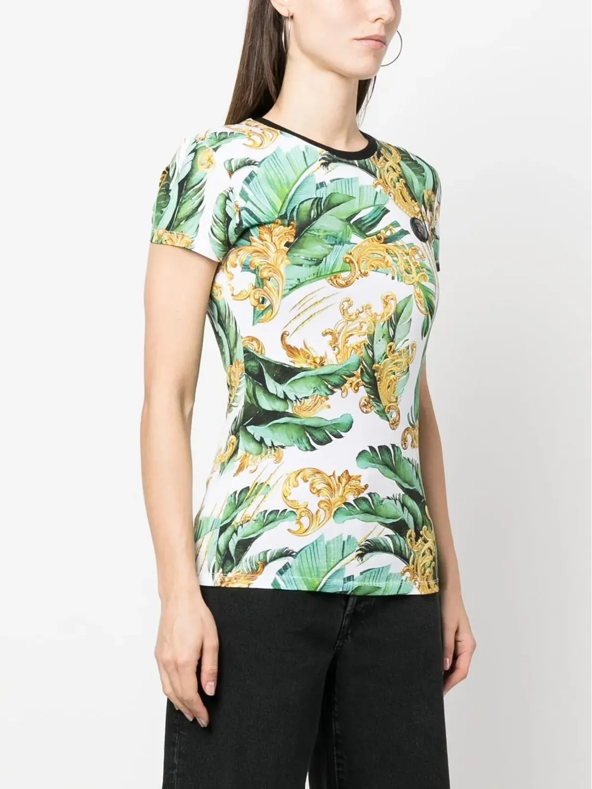 Plein Sport 花柄ロゴプリント Tシャツ - グリーン - 画像3