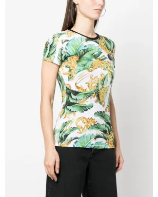 Plein Sport 花柄ロゴプリント Tシャツ - グリーン - サムネイル3