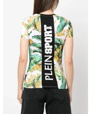 Plein Sport 花柄ロゴプリント Tシャツ - グリーン - サムネイル4