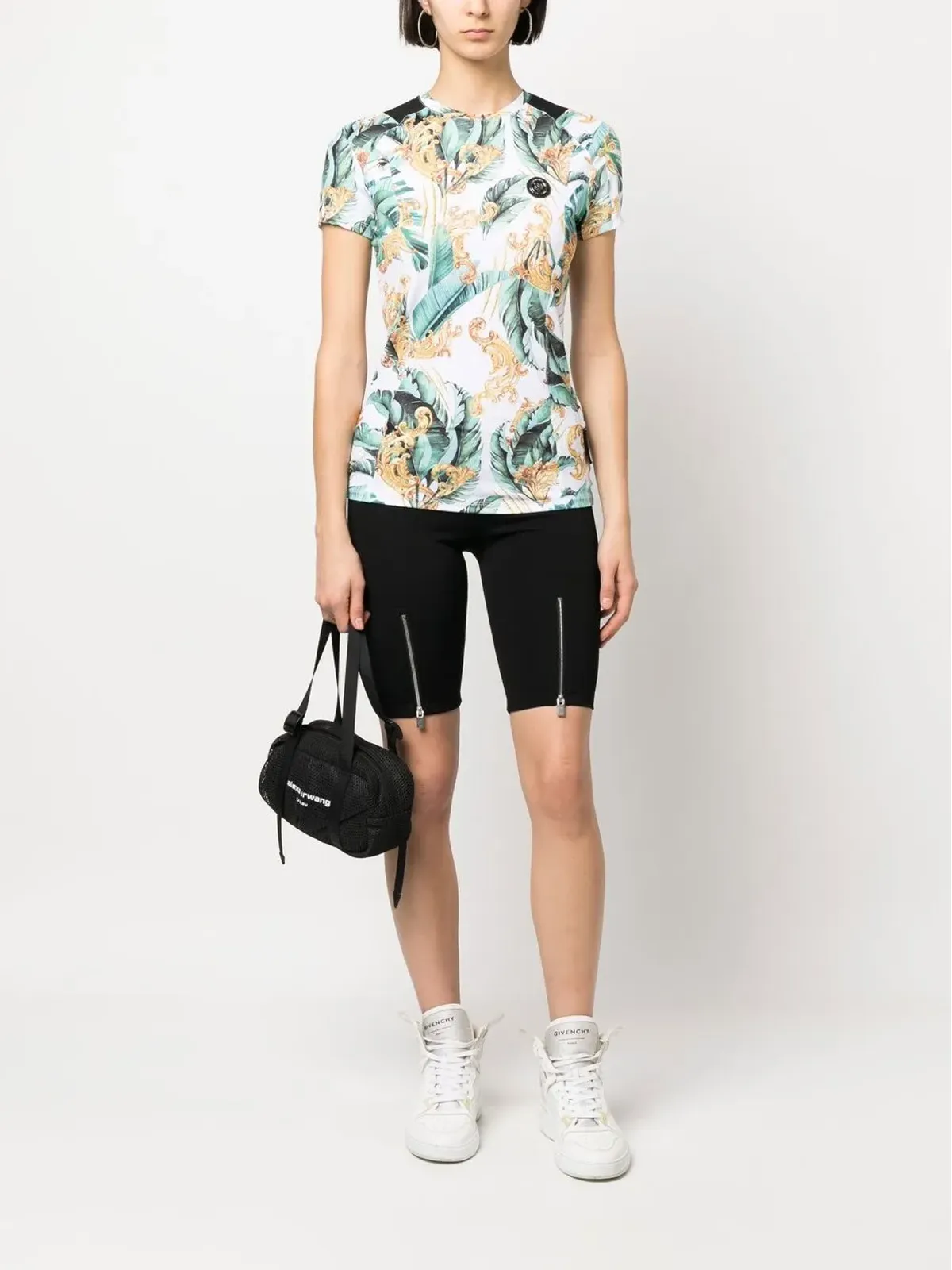 Plein Sport チェストロゴパッチディテールTシャツ - 画像2