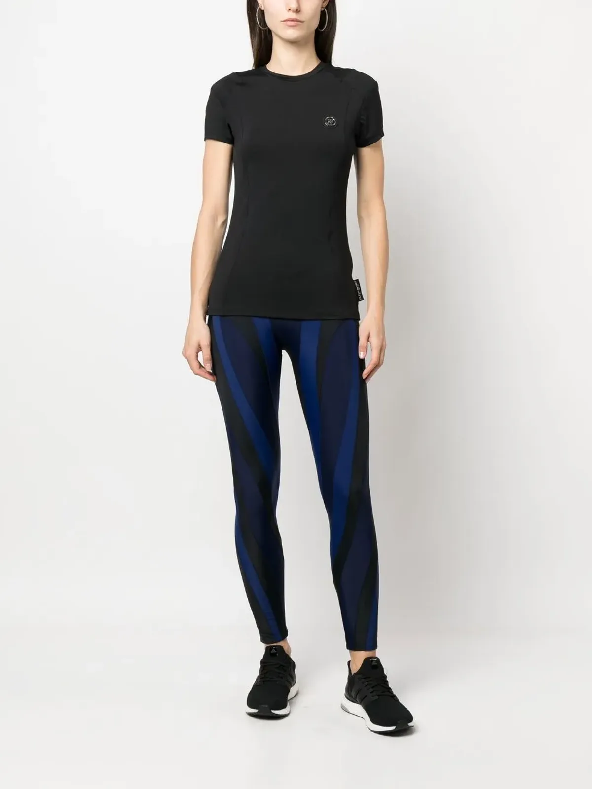 Plein Sport ロゴプリント コットン Tシャツ ブラック - 画像2