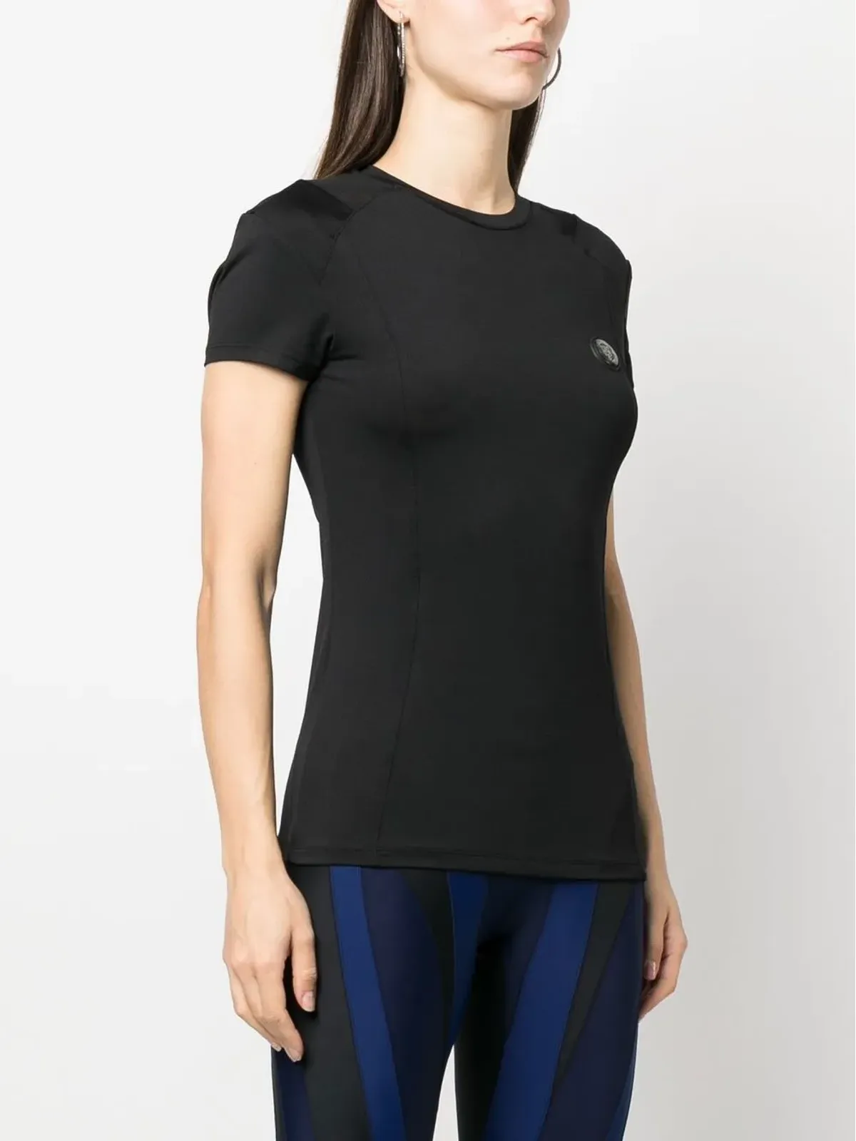 Plein Sport ロゴプリント コットン Tシャツ ブラック - 画像3