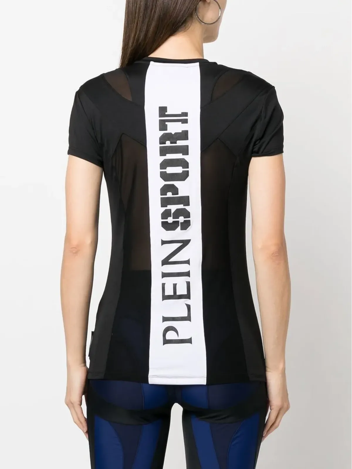 Plein Sport ロゴプリント コットン Tシャツ ブラック - 画像4