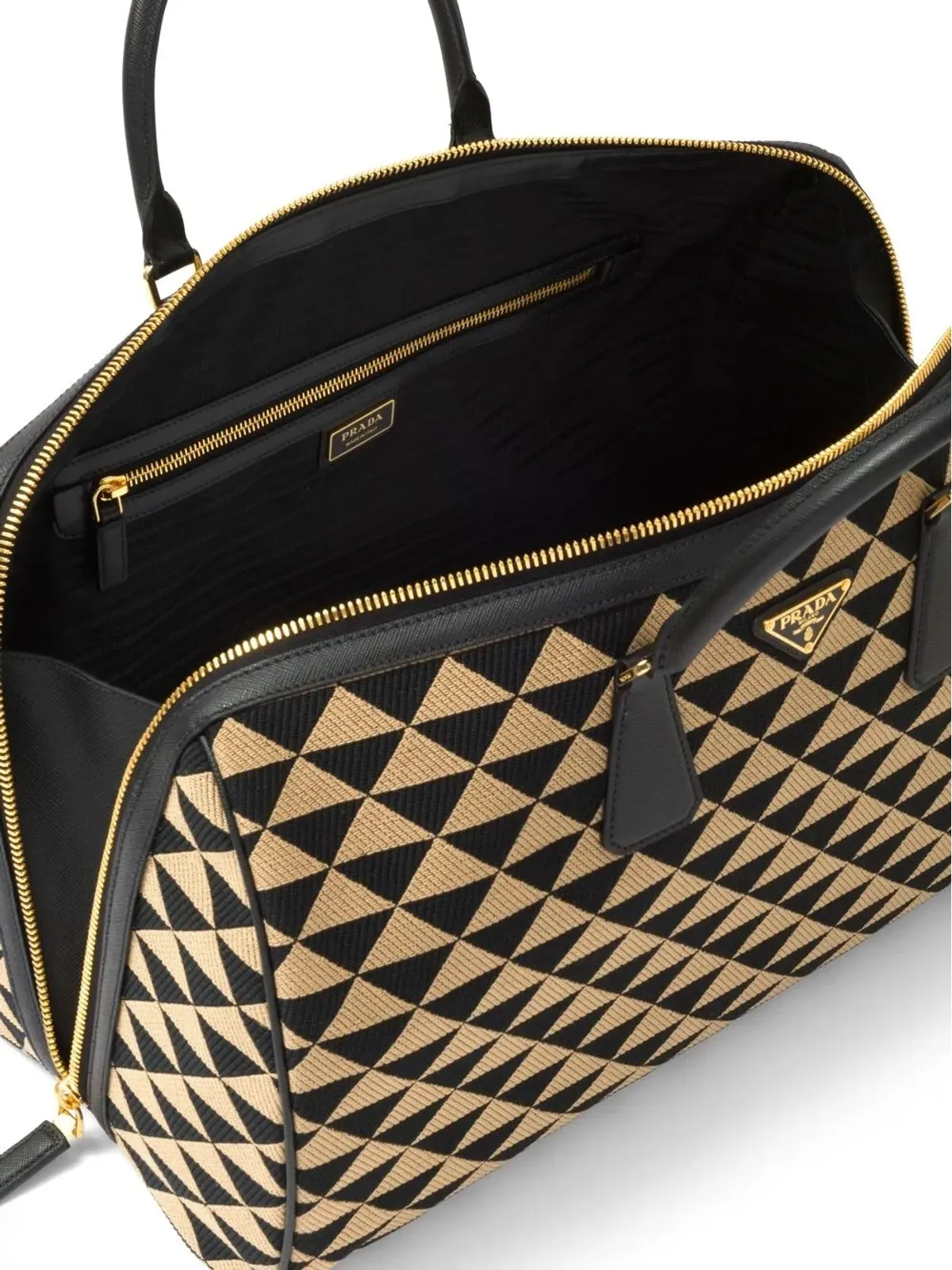 Prada シンボル刺繍トラベルバッグ - 画像5