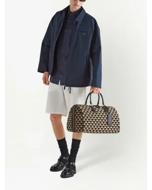 Prada シンボル刺繍トラベルバッグ - サムネイル2