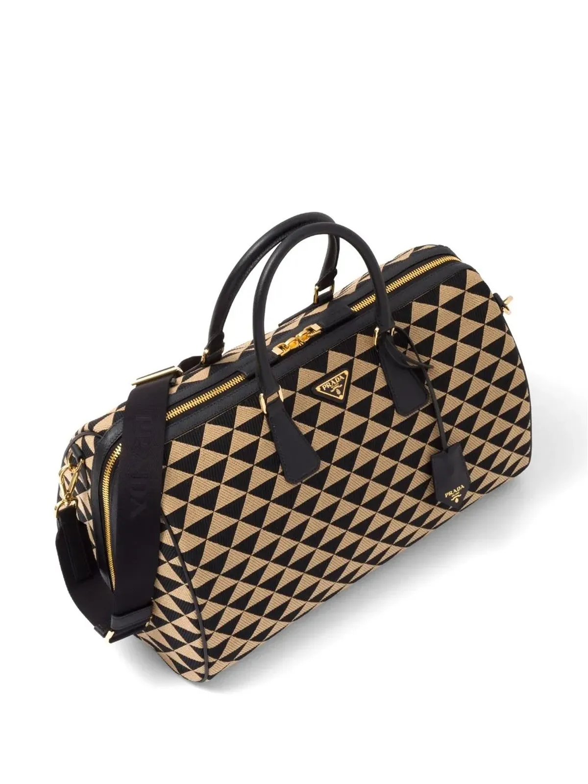 Prada シンボル刺繍トラベルバッグ - 画像4