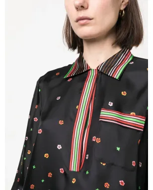 RED Valentino 花柄プリントシルクブラウス - サムネイル5