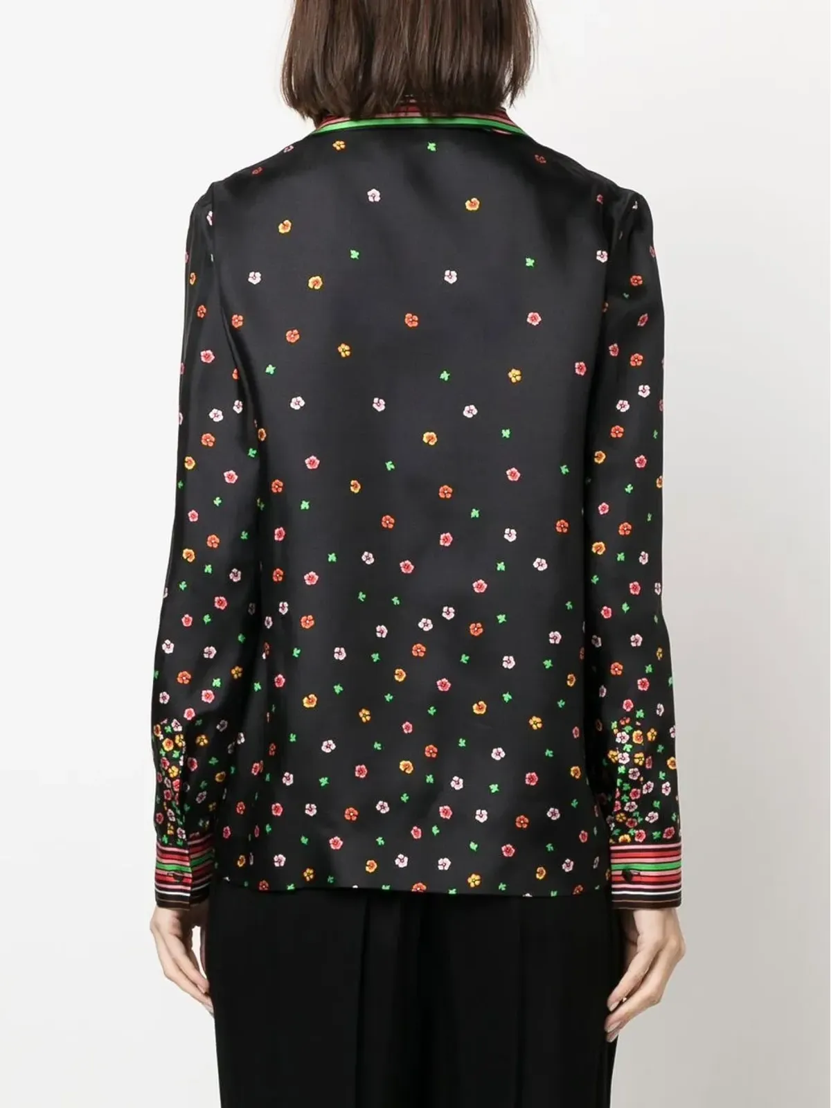 RED Valentino 花柄プリントシルクブラウス - 画像4
