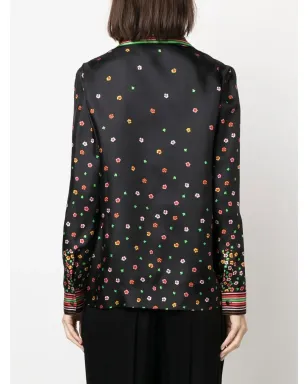 RED Valentino 花柄プリントシルクブラウス - サムネイル4