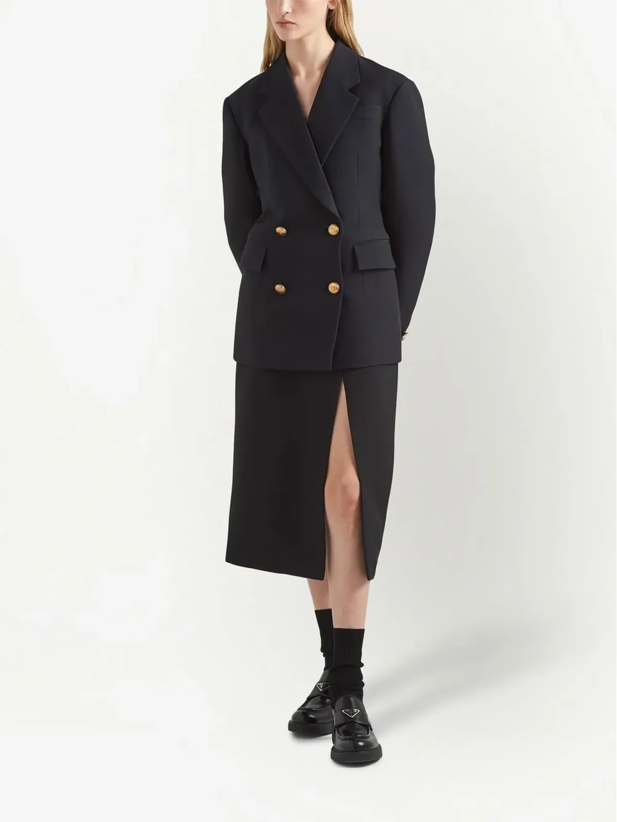 Prada ダブルブレスト トリシネ ジャケット - 画像2