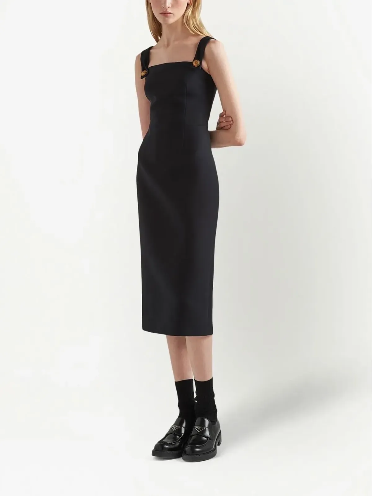 Prada フィットミッド丈ドレス - 画像2