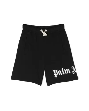 Palm Angels Kids ロゴプリント コットンショーツ - サムネイル1