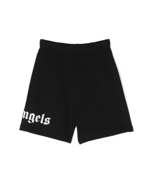 Palm Angels Kids ロゴプリント コットンショーツ - サムネイル2