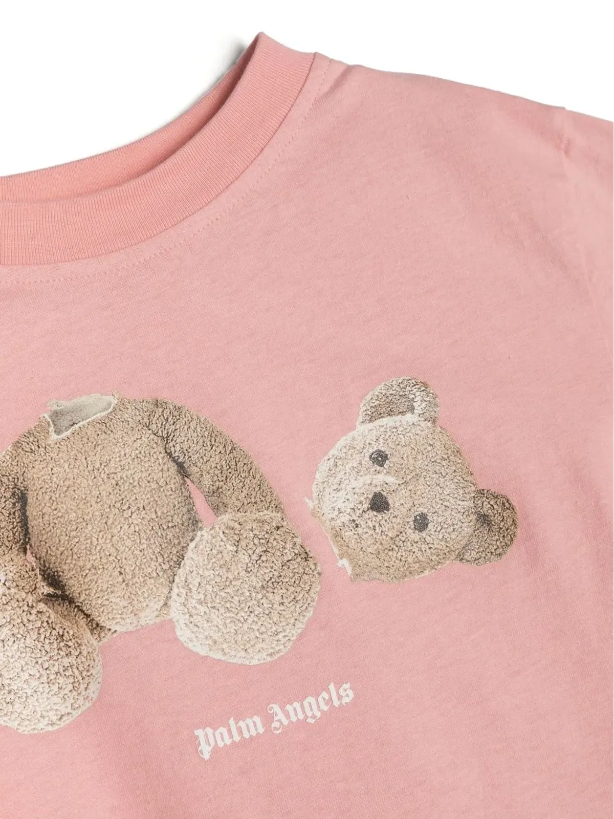Palm Angels Kids テディプリント コットンTシャツ - ピンク - 画像3