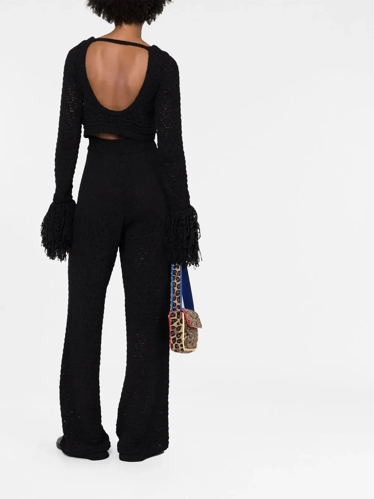 ROTATE BIRGER CHRISTENSEN ルーズニット ハイウェストパンツ - ブラック - 画像4