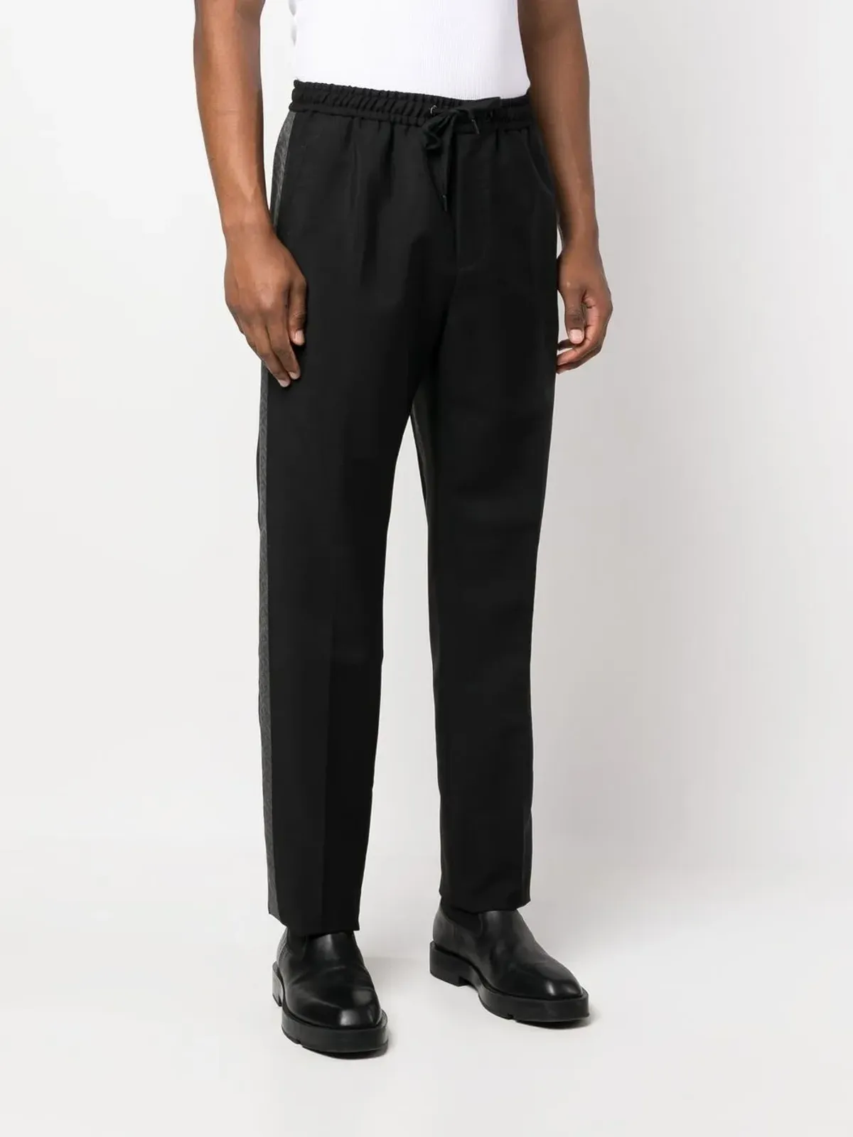Versace サイドストライプ入りストレートレッグパンツ - 画像3