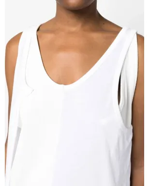 MM6 Maison Margiela スプライスド・アシンメトリック タンクトップ - White - サムネイル5