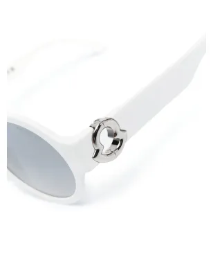 Moncler Eyewear アトリオム ラウンドフレーム サングラス - ホワイト - サムネイル3