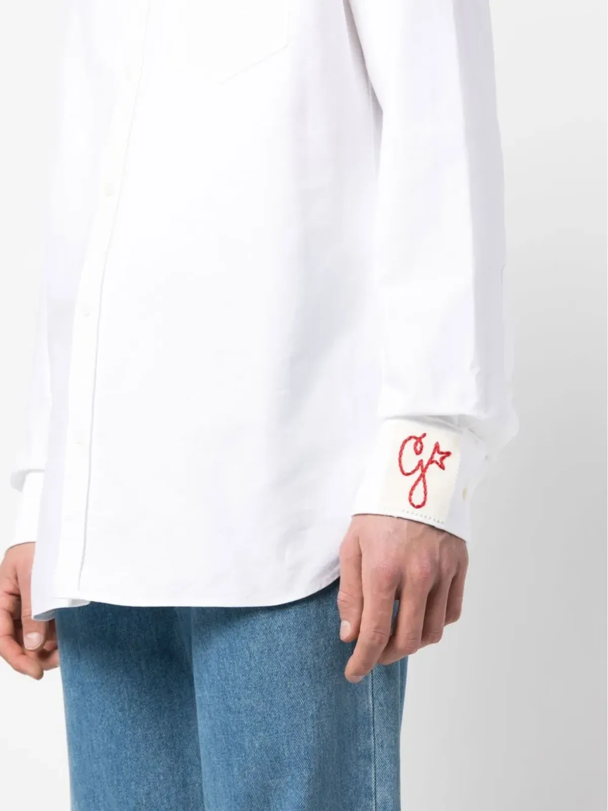Golden Goose ロングスリーブ ボタンアップシャツ（ホワイト） - 画像5