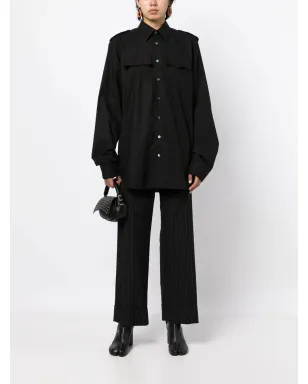 Raf Simons ボタンアップ コットンシャツ - ブラック - サムネイル3