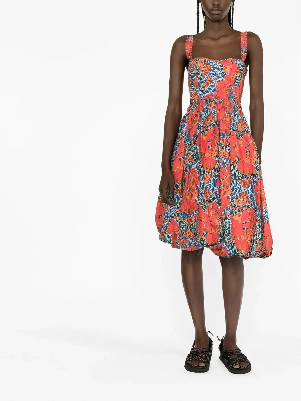 Ulla Johnson グラフィックプリント・スイートハートネックのドレス - 画像2