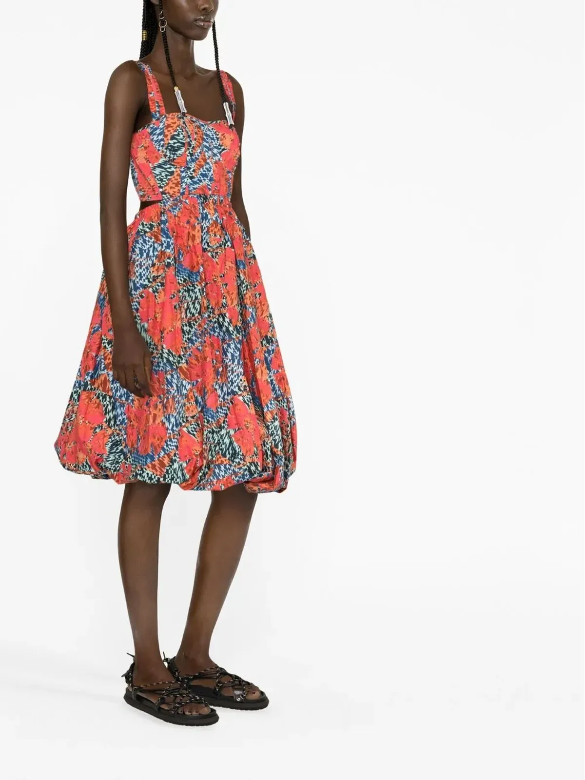 Ulla Johnson グラフィックプリント・スイートハートネックのドレス - 画像3