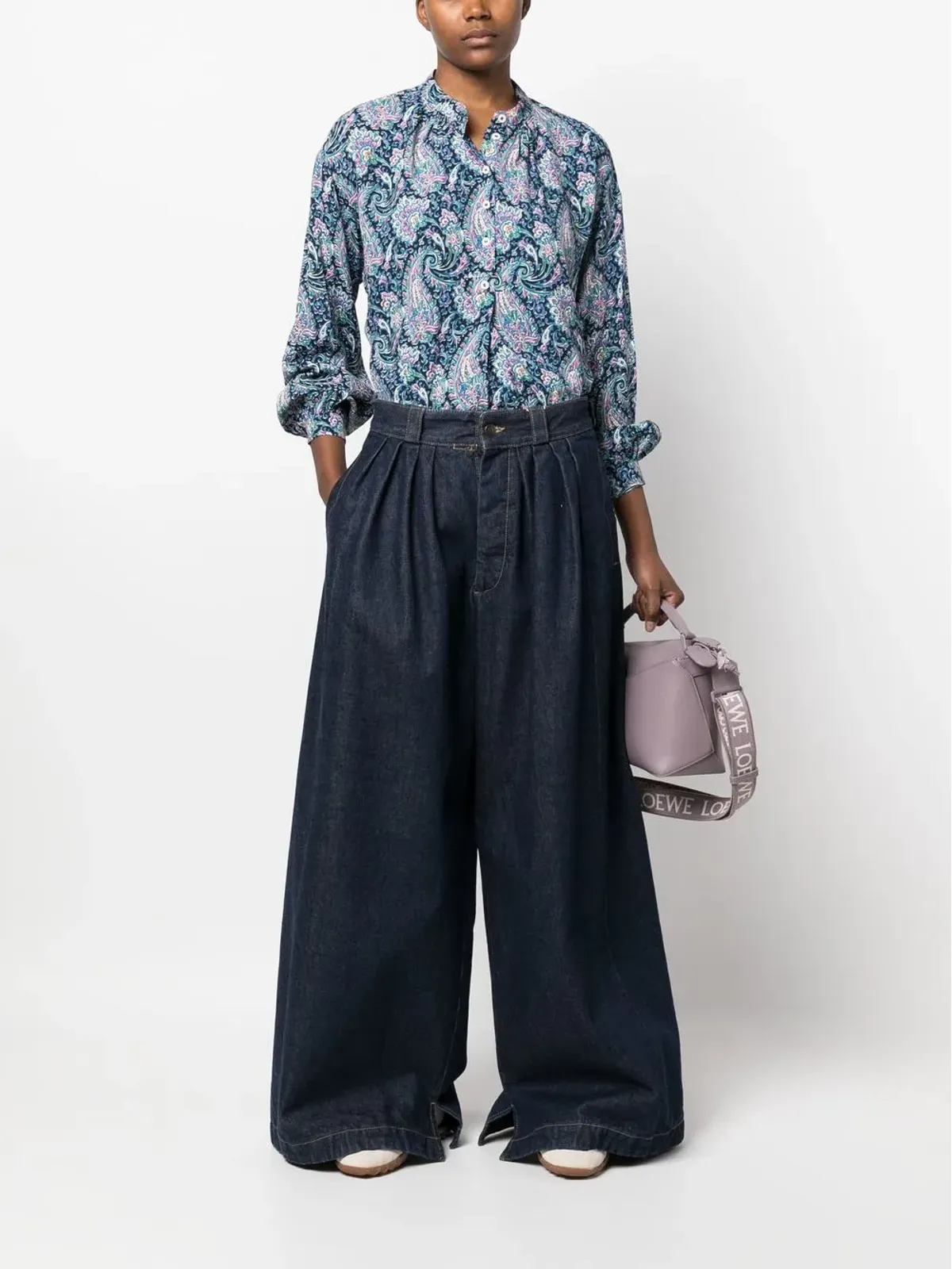 A.P.C. ペイズリープリント ブラウス - 画像4