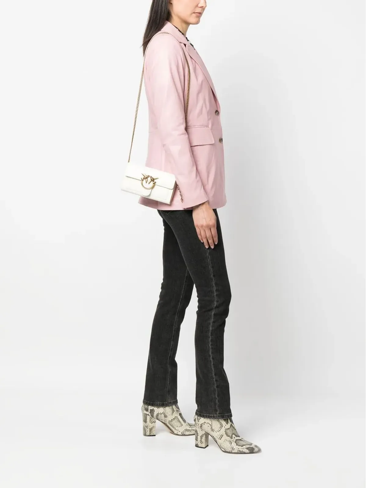 PINKO ラブワン レザー クロスボディバッグ - 画像2