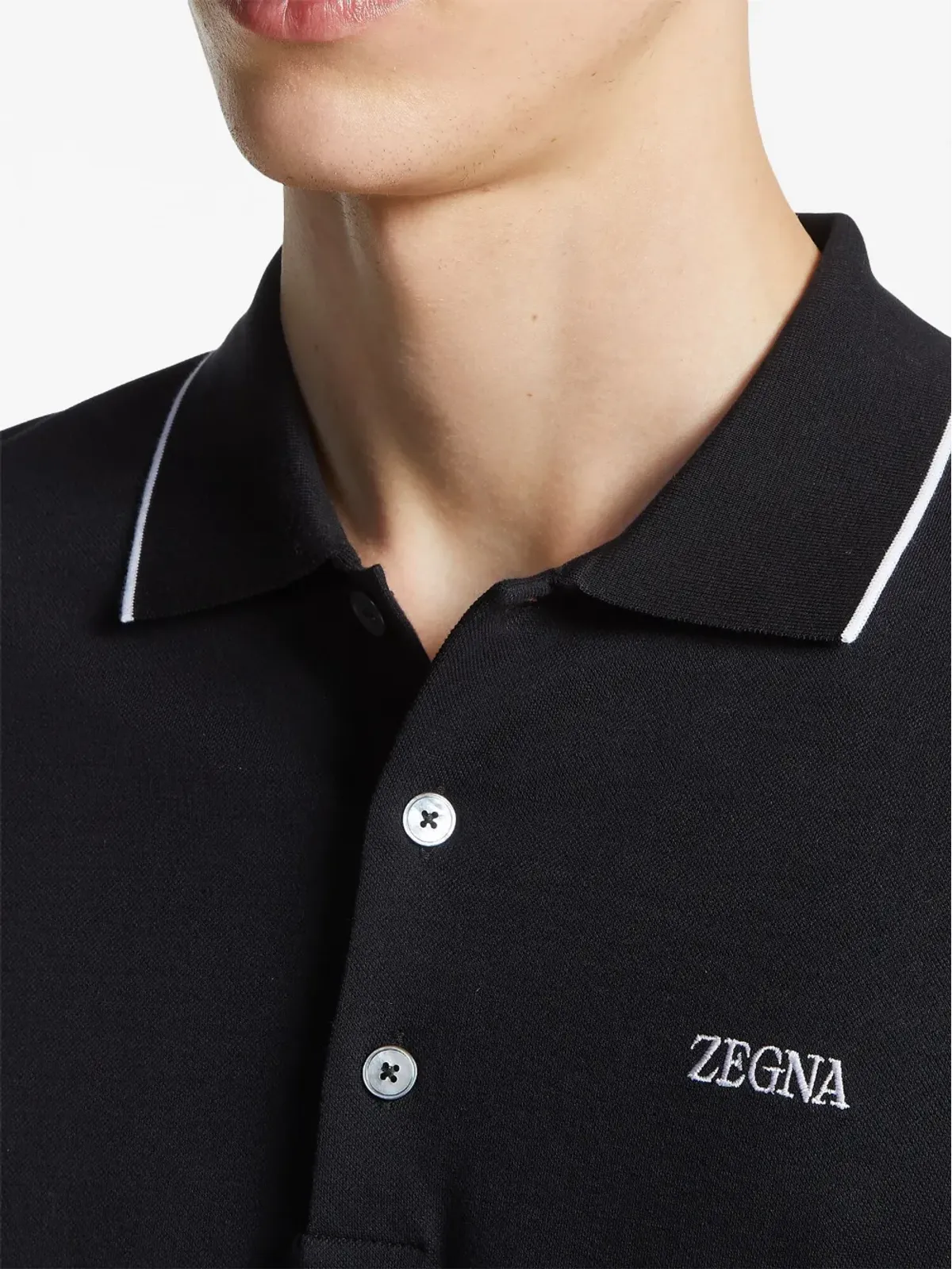 Zegna コットン ポロシャツ - 画像5