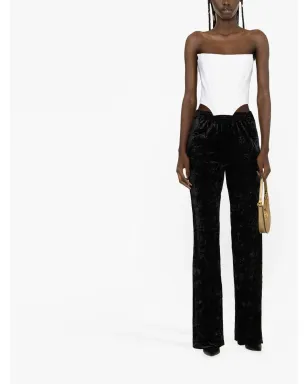 Saint Laurent ベルベットのワイドパンツ - サムネイル2