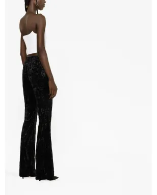 Saint Laurent ベルベットのワイドパンツ - サムネイル3