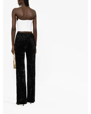 Saint Laurent ベルベットのワイドパンツ - サムネイル4