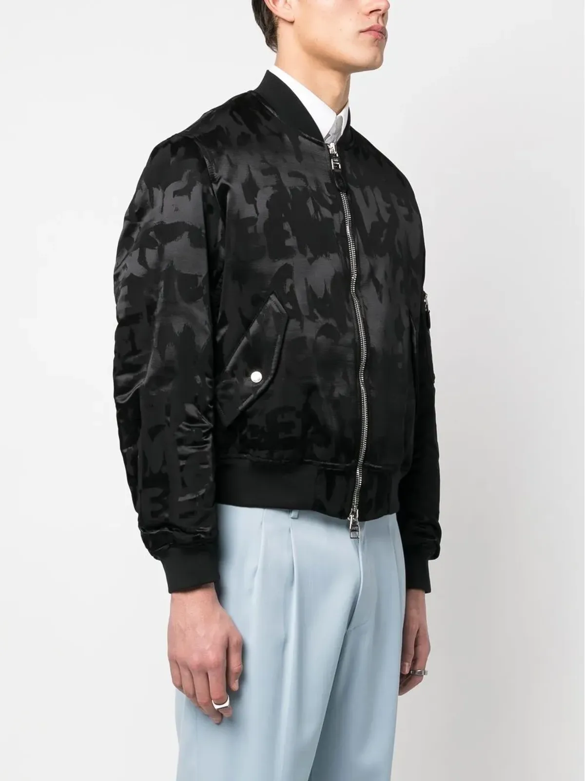 Alexander McQueen ロゴプリント ボンバージャケット - 画像3