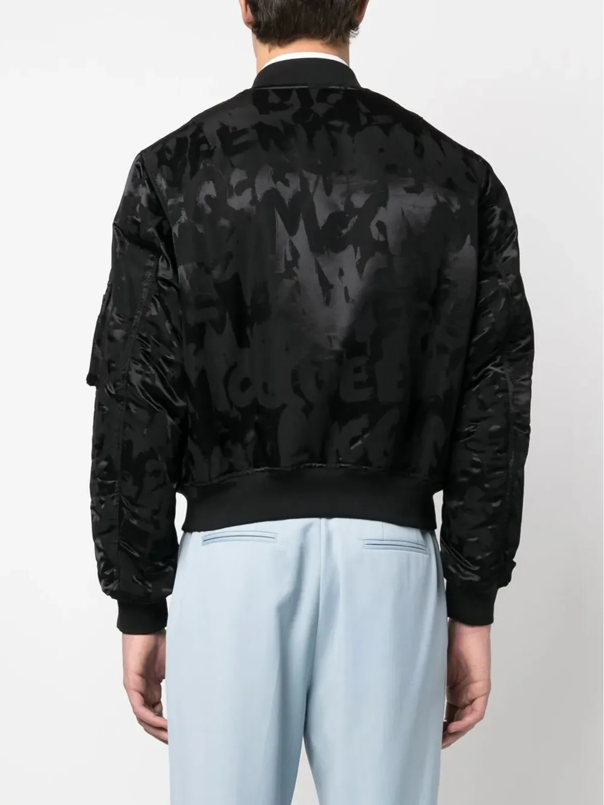 Alexander McQueen ロゴプリント ボンバージャケット - 画像4