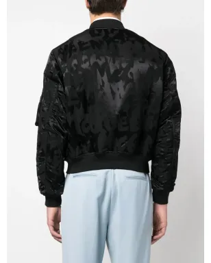 Alexander McQueen ロゴプリント ボンバージャケット - サムネイル4