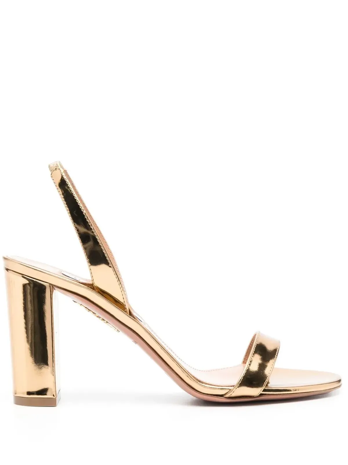 Aquazzura So Nude ブロックヒールサンダル - ゴールド - 画像1