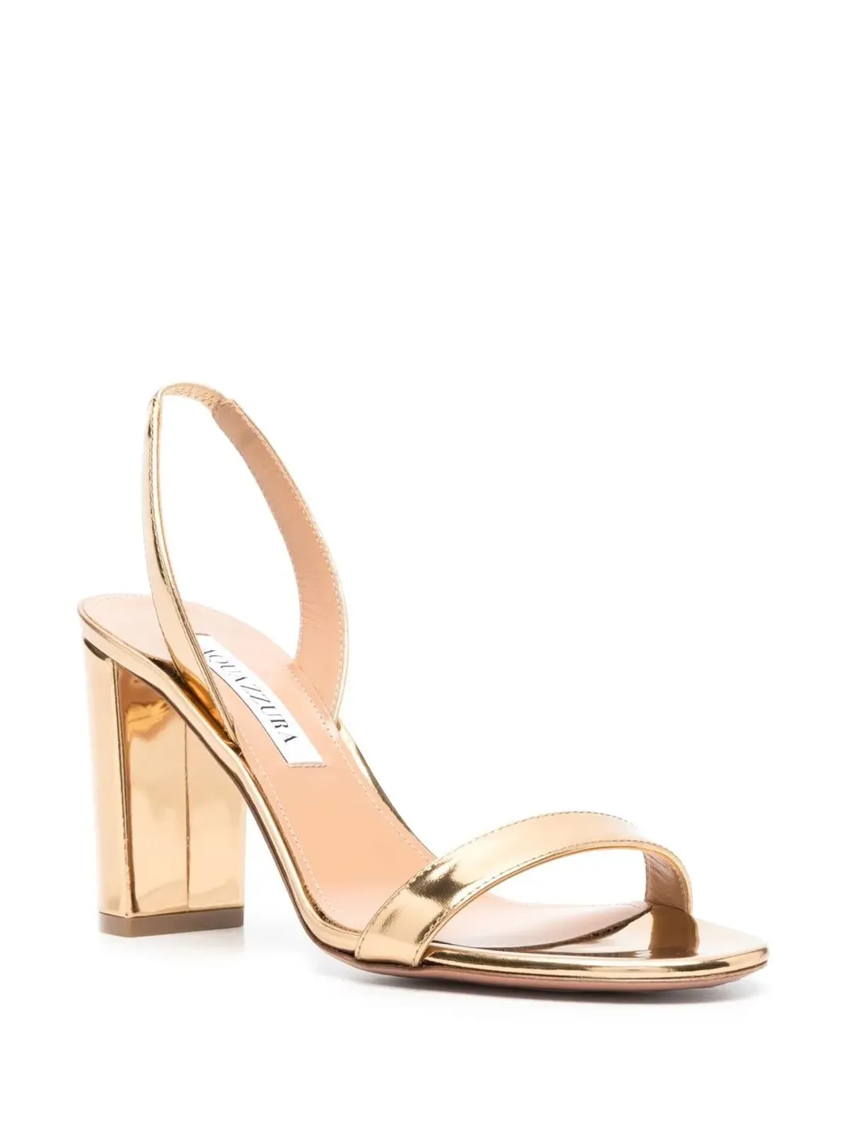 Aquazzura So Nude ブロックヒールサンダル - ゴールド - 画像2
