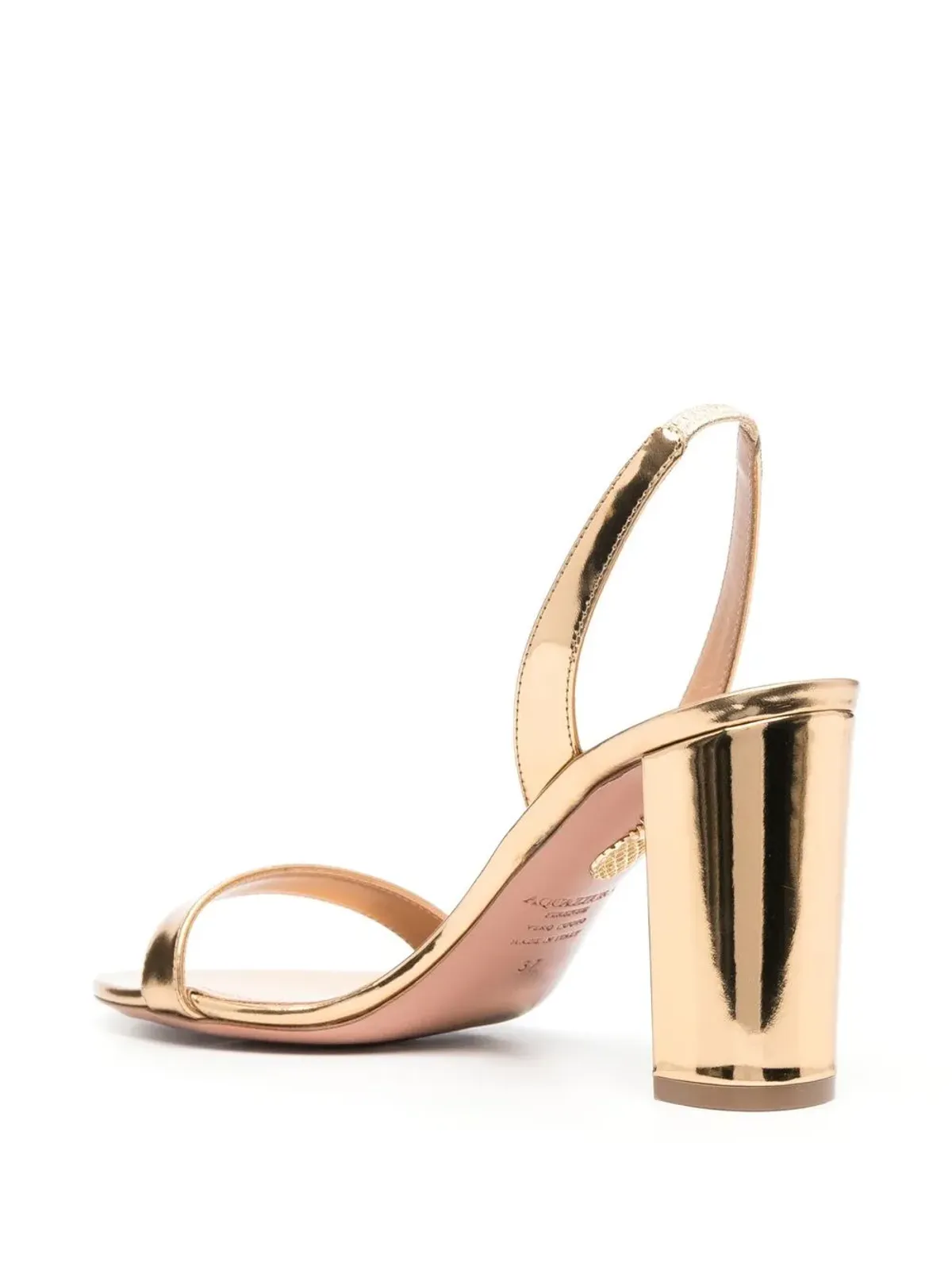 Aquazzura So Nude ブロックヒールサンダル - ゴールド - 画像3
