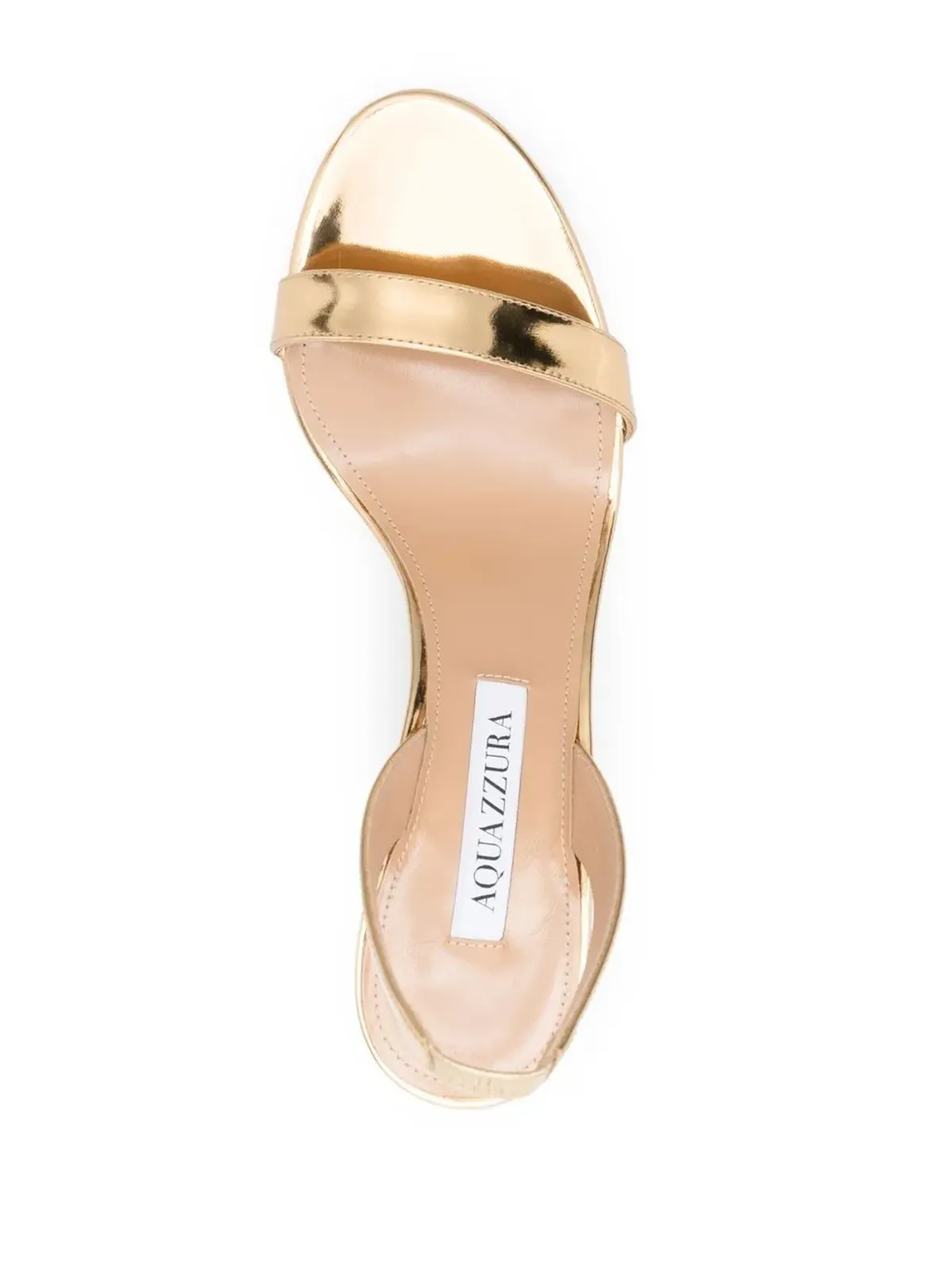 Aquazzura So Nude ブロックヒールサンダル - ゴールド - 画像4