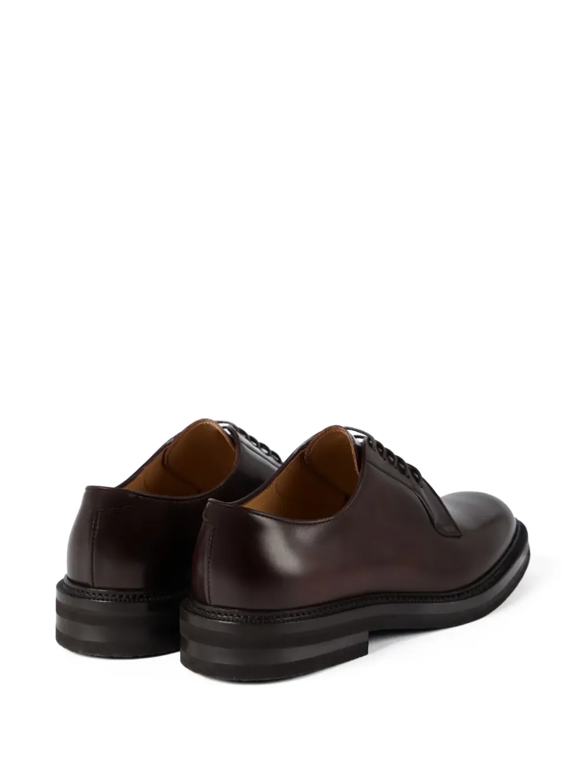 Brunello Cucinelli アーモンドトゥ レザー オックスフォードシューズ - 画像4